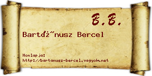 Bartánusz Bercel névjegykártya